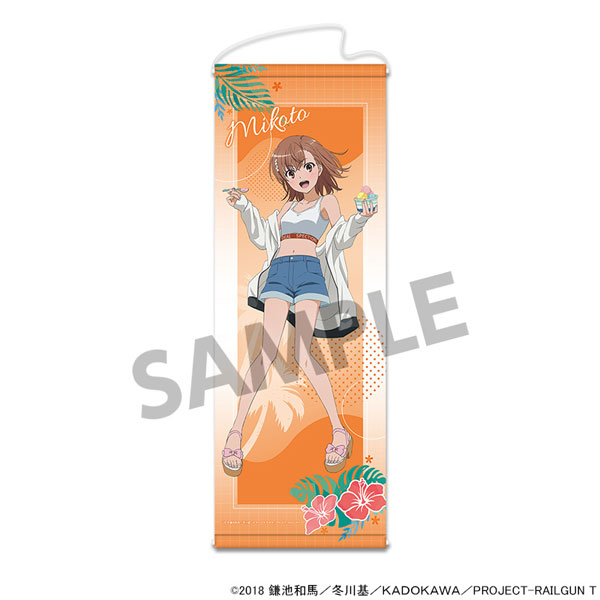 Hobby Stock Toaru Kagaku no Railgun T New Illustration Slim Wall Scroll Mikoto Misaka Vacation ver.