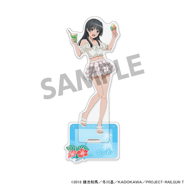 Hobby Stock Toaru Kagaku no Railgun T New Illustration Acrylic Stand Ruiko Saten Vacation ver.