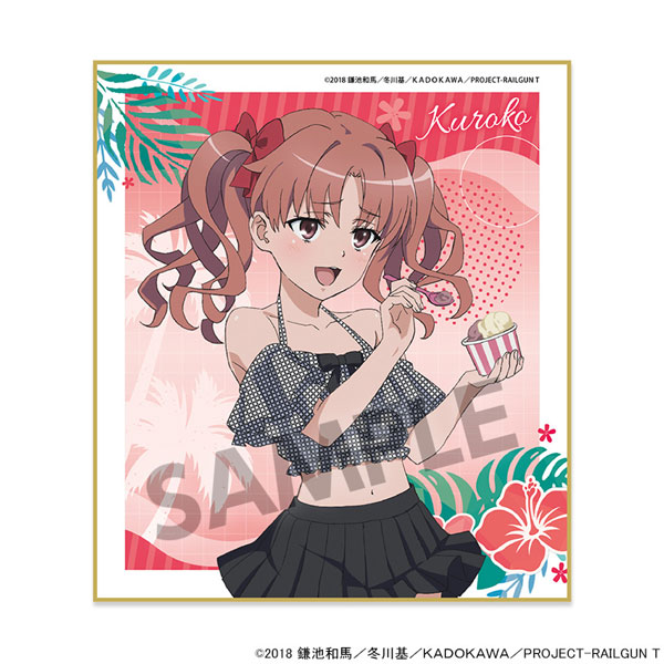 Hobby Stock Toaru Kagaku no Railgun T New Illustration Mini Shikishi Kuroko Shirai Vacation ver. image 1