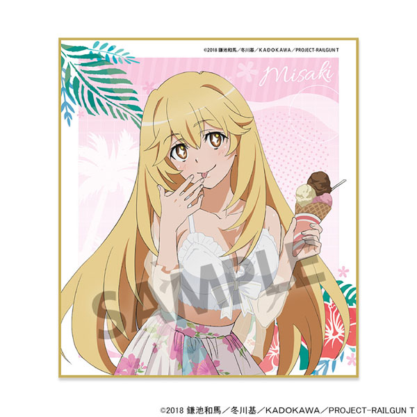 Hobby Stock Toaru Kagaku no Railgun T New Illustration Mini Shikishi Misaki Shokuhou Vacation ver.