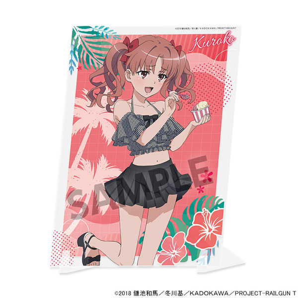 Hobby Stock Toaru Kagaku no Railgun T New Illustration Visual Acrylic Plate Kuroko Shirai Vacation ver.