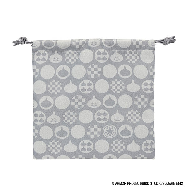 Square Enix Smile Slime Japanese Style Series Dragon Quest Drawstring Bag Gray Bild 1