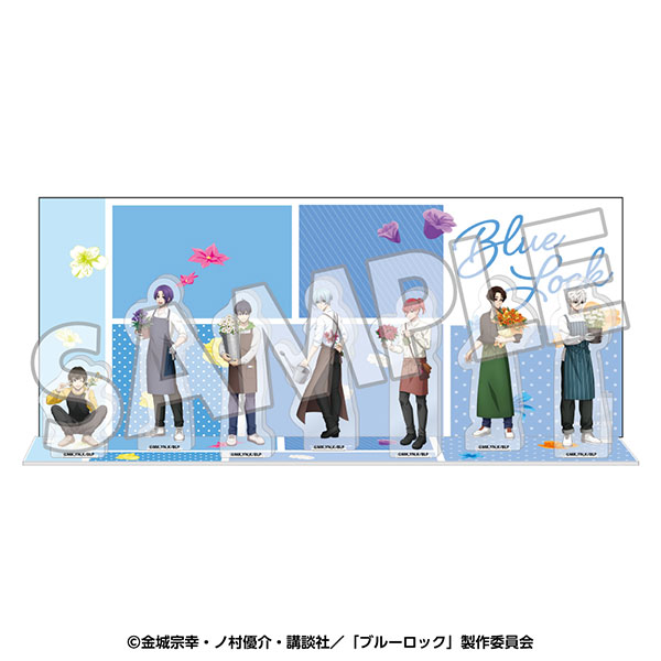 YTE Bluelock Acrylic Diorama Stand w/Background Card Memorial (Flower Marche) gambar 1