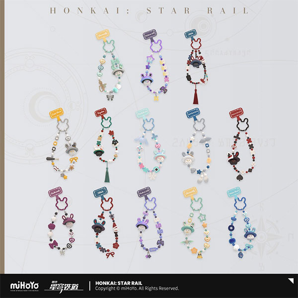 miHoYo Honkai: Star Rail Cap & Cottontail Series Phone Strap Blind Box - Full Case(10 Blind Bags)