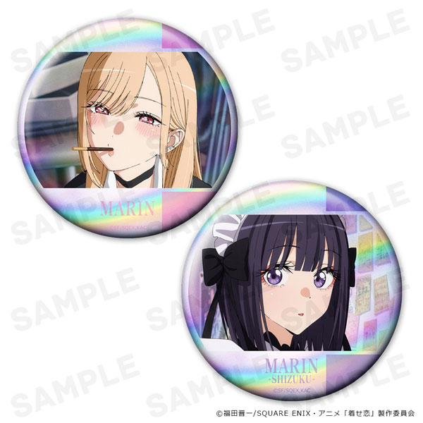 Azu Maker My Dress-Up Darling Hologram Tin Badge 2pcs. Set Marin Kitagawa vol.1