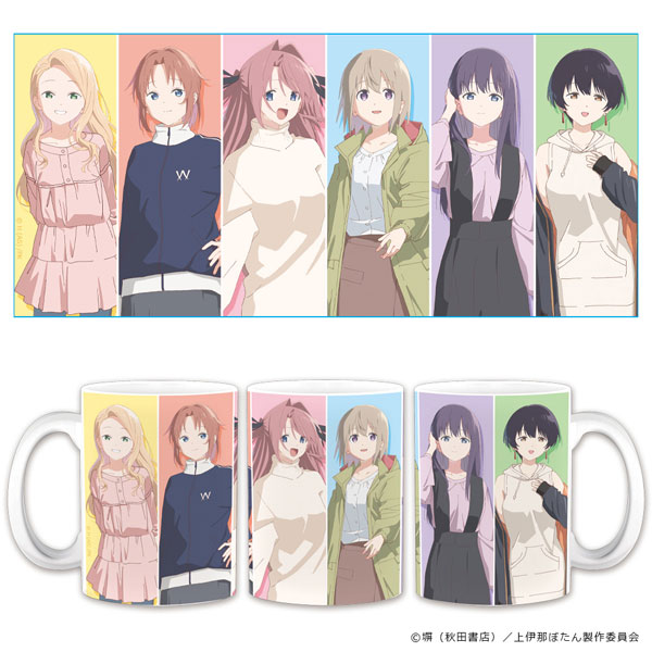 Azu Maker TV Anime "Botan Kamiina Fully Blossoms When Drunk" Mug Group ver. รูปภาพ 1