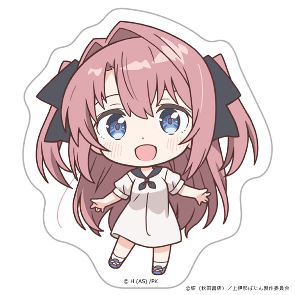 Azu Maker TV Anime "Botan Kamiina Fully Blossoms When Drunk" Diecut Sticker Botan Kamiina Chibi ver. 圖片 1