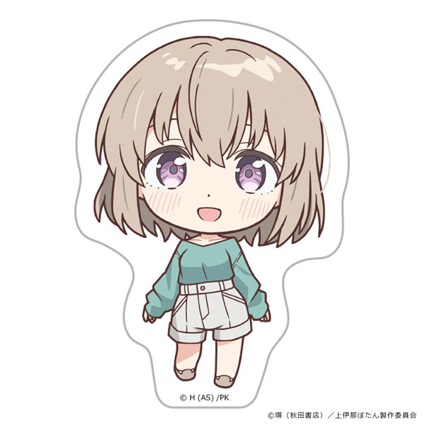 Azu Maker TV Anime "Botan Kamiina Fully Blossoms When Drunk" Diecut Sticker Ibuki Tonami Chibi ver.