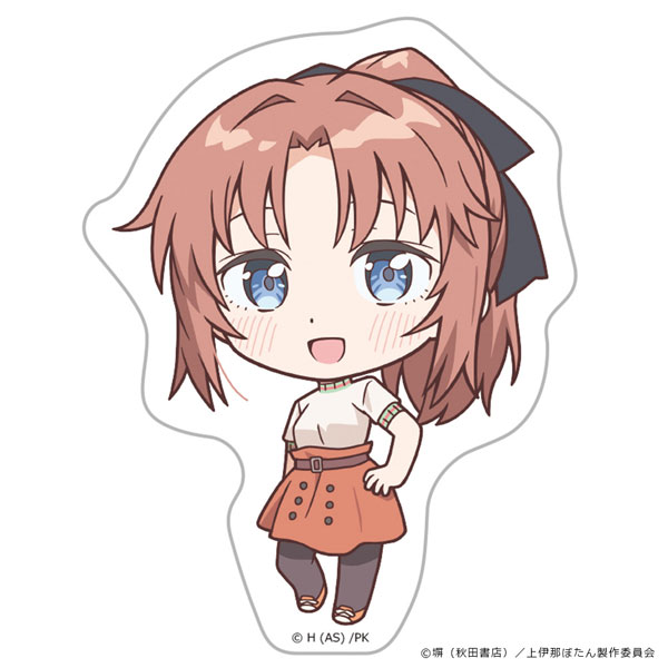 Azu Maker TV Anime "Botan Kamiina Fully Blossoms When Drunk" Diecut Sticker Akane Yusa Chibi ver.