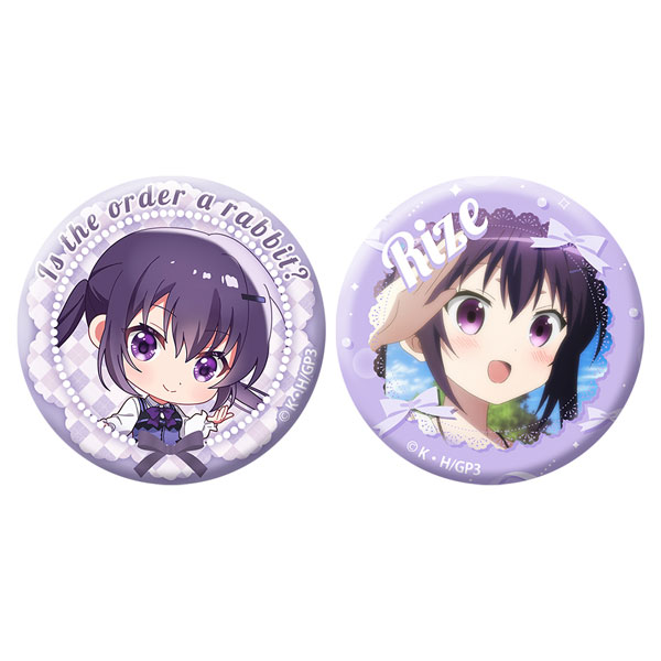 Axel Graphic Works Is the Order a Rabbit? "Rize" Tin Badge Set