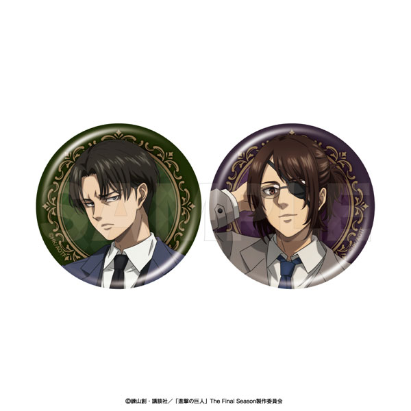 Avengers Attack on Titan Character Badge Set Levi / Hange