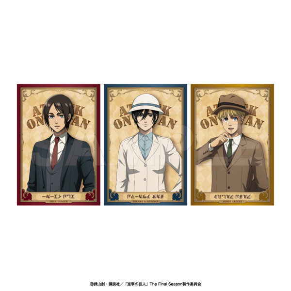 Avengers Attack on Titan Mini Card Set Eren / Mikasa / Armin image 1