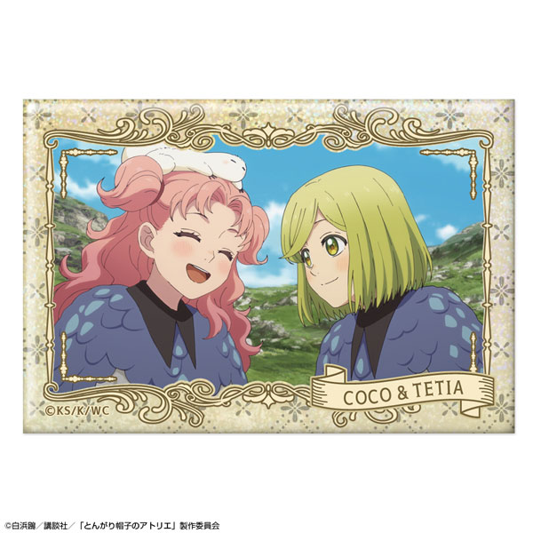 License Agent TV Anime "Witch Hat Atelier" Hologram Tin Badge Ver.2 Design 13 (Coco & Tetia)
