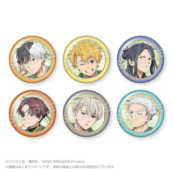 Stella Notes WIND BREAKER Trading Tin Badge Round Window ver. 6Pack BOX