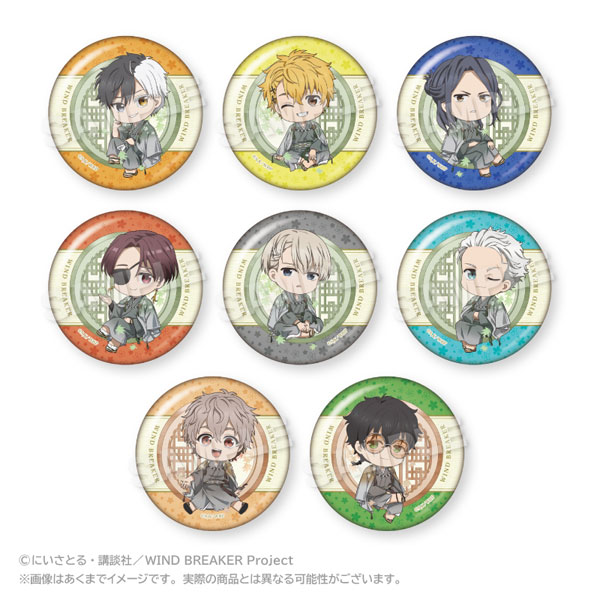 Stella Notes WIND BREAKER Trading Mini Character Tin Badge Round Window ver. 8Pack BOX