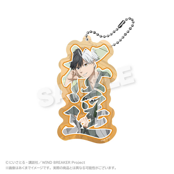 Stella Notes WIND BREAKER BIG Acrylic Name Keychain Round Window ver. Haruka Sakura