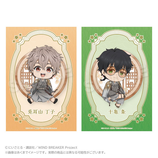 Stella Notes WIND BREAKER Postcard Set Round Window ver. Chouji Tomiyama & Jou Togame imagen 1