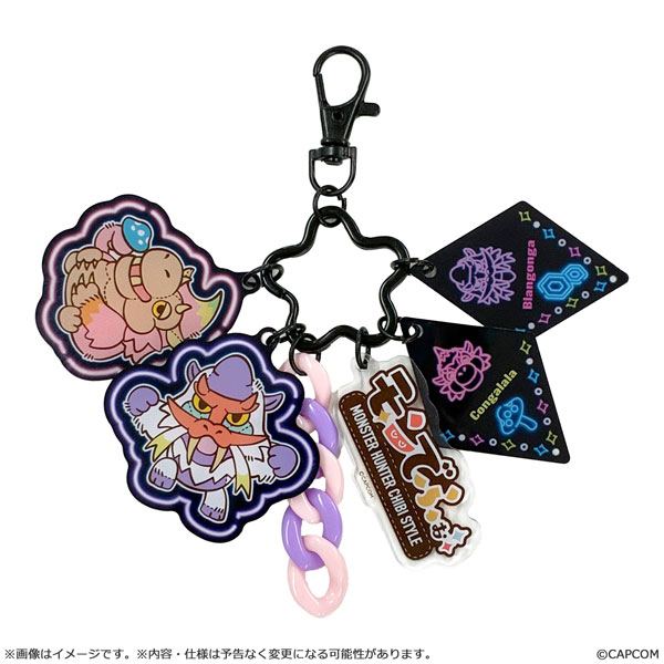 Capcom Monster Hunter MonDefo Jarajara Acrylic Keychain Blangonga & Congalala Bild 1