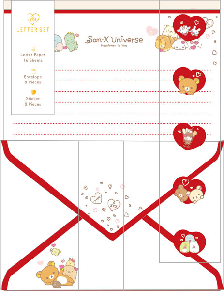 San-x LH87001 San-x Universe "Heart" Letter Set 圖片 1