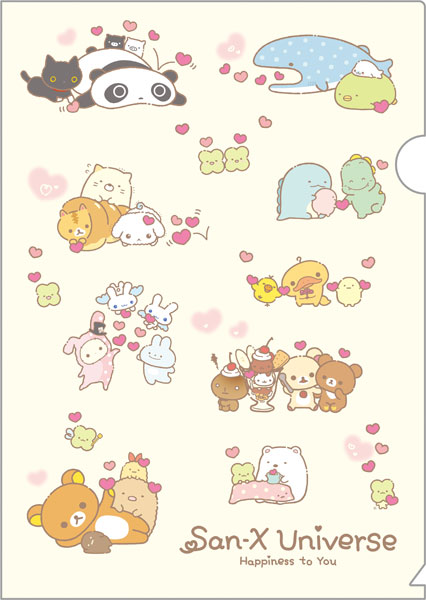 San-x FA19802 San-x Universe "Heart" Clear Folder รูปภาพ 1