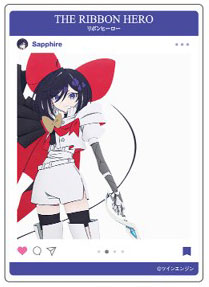 Penguin Parade "THE RIBBON HERO" SNS Style Clear Card Sapphire (Ribbon Knight) imagen 1