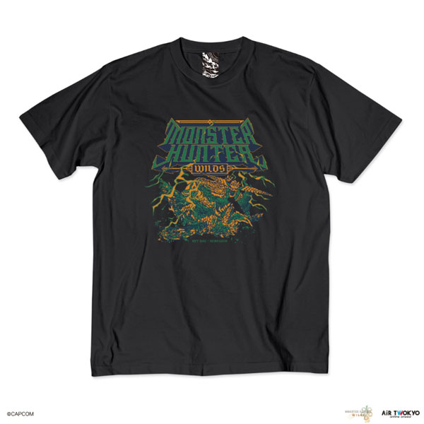AIR TWOKYO "Monster Hunter Wilds" Vol.2 Scene Illustration T-shirt 2 (Rey Dau x Seregios) Ink Black XL