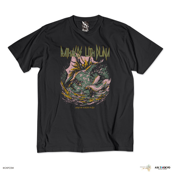 AIR TWOKYO "Monster Hunter Wilds" Vol.2 Scene Illustration T-shirt 3 (Uth Duna x Rathalos) Ink Black XXL
