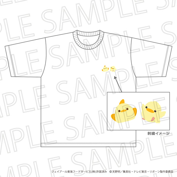 SR-GYM TV Anime "Reborn!" Piyorin Hibird Embroidery T-shirt รูปภาพ 1