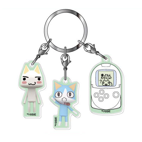 Bandai 3-part Acrylic Keychain Doko Demo Issho 02 Toro & Sora image 1