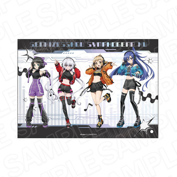 Contents Seed Senki Zesshou Symphogear XV Mini Acrylic Art Hibiki & Tsubasa & Chris & Miku DJ ver.