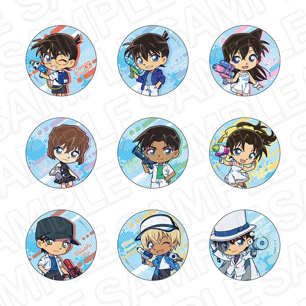 Contents Seed Detective Conan Hologram Tin Badge (Random) Water Gun ver. 9Pack BOX imagen 1