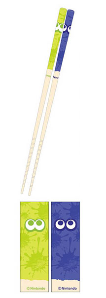 Bandai My Chopsticks Collection Splatoon 3 02 Yellow & Blue image 1