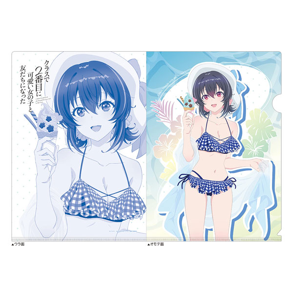 Curtain Damashii [I Became Friends with the Second Cutest Girl in My Class] New Illustration Clear File (Umi Asanagi / Swimsuit)