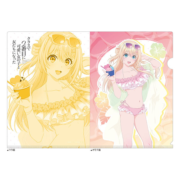 Curtain Damashii [I Became Friends with the Second Cutest Girl in My Class] New Illustration Clear File (Yuu Amami / Swimsuit) Bild 1