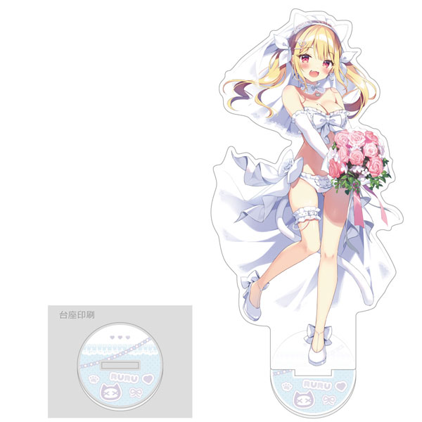 Curtain Damashii [Pan] New Illustration Jumbo Acrylic Stand (Ruru Arisugawa / Wedding) 圖片 1