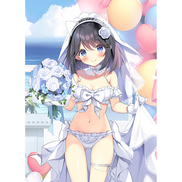 Curtain Damashii [Pan] New Illustration B2 Wall Scroll (Yuri Shirayuki / Wedding) Double Suede รูปภาพ 1