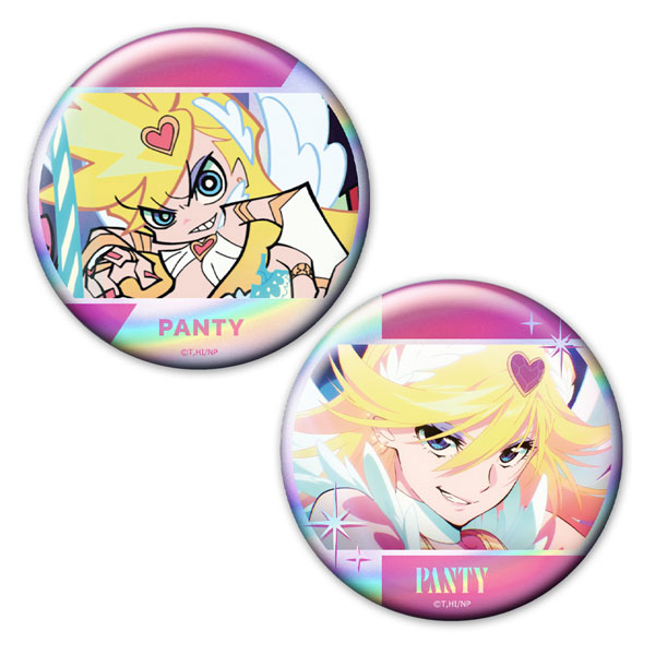 Azu Maker New PANTY & STOCKING with GARTERBELT 홀로그램 틴 뱃지 2개 세트 팬티 vol.3