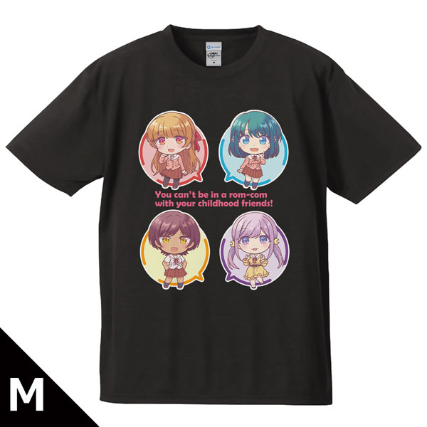 Azu Maker Osananajimi to wa Romcom ni Naranai T-shirt Shio & Akari & Runa & Haru Chibi ver. M Size