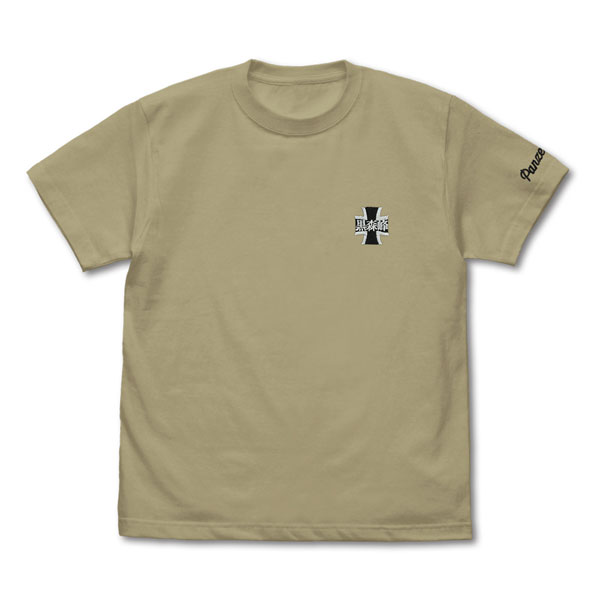 COSPA Girls und Panzer das Finale Kuromorimine Girls High School One Point Embroidery T-shirt /SAND KHAKI-XL