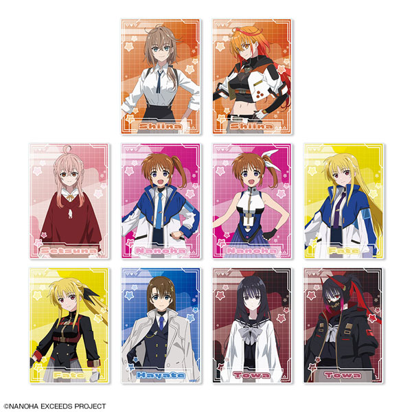 License Agent Magical Girl Lyrical Nanoha Exceeds Gun Blaze Vengeance Trading Acrylic Card 10Pack BOX รูปภาพ 1