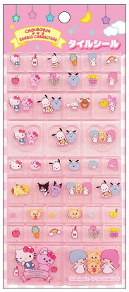 TCP Choigosim x Sanrio Characters Tile Sticker Pink Bild 1