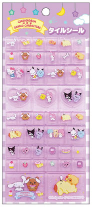 TCP Choigosim x Sanrio Characters Tile Sticker Purple 图片 1