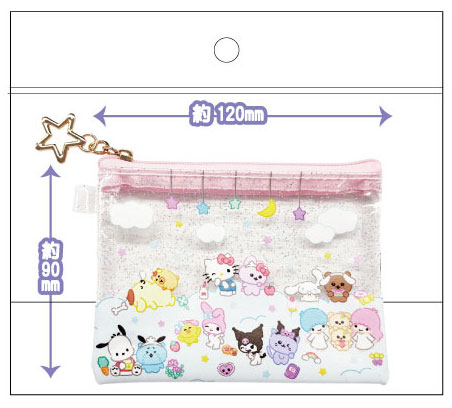 TCP Choigosim x Sanrio Characters Mini Clear Pouch Pink 图片 1