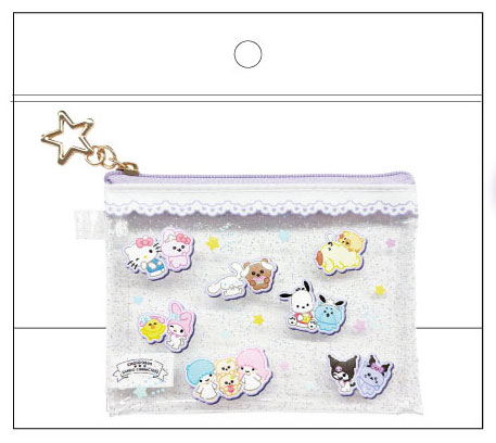 TCP Choigosim x Sanrio Characters Mini Clear Pouch Purple