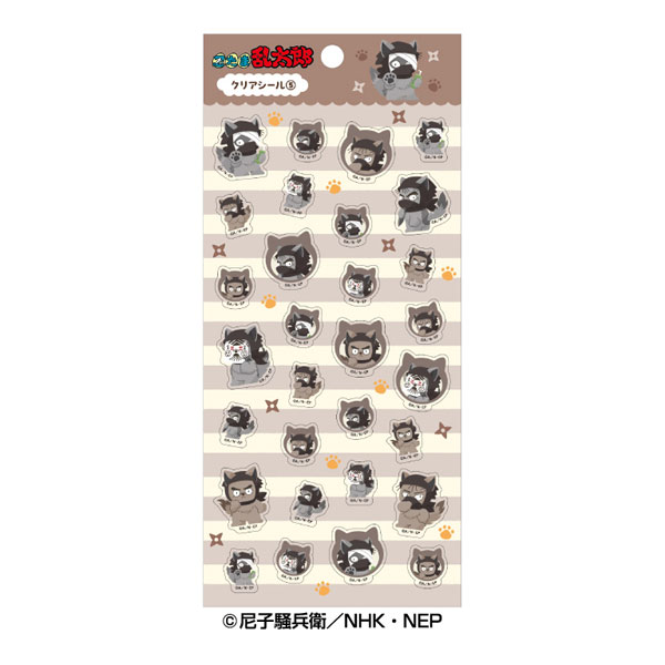 Ensky Nintama Rantaro Doubutsu Phose Clear Sticker (5) Tasogaredoki