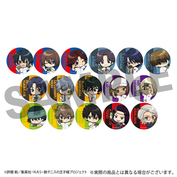 DMM.com The New Prince of Tennis Trading Chibi Tin Badge 16Pack BOX