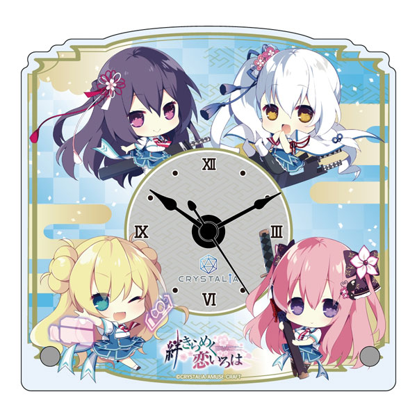 Midobiyo Kizuna Kirameku Koi Iroha Table Clock gambar 1