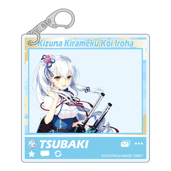 Midobiyo Kizuna Kirameku Koi Iroha SNS Style Acrylic Keychain Tsubaki Suzakuin รูปภาพ 1