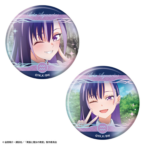 ATFES TV Anime "The Classroom of a Black Cat and a Witch" Aurora Tin Badge 2pcs. Set Aria Aquarius 圖片 1