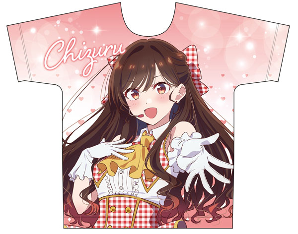 Matsumoto Shouji Rent-A-Girlfriend New Illustration Full Graphic T-shirt Chizuru Mizuhara (Idol) L